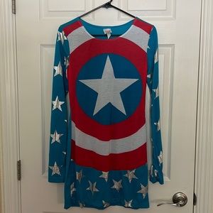 Captain America long sleeve dress / costume